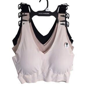 Lucky Brand 3pk Laser Cut Lounge Active Athletic Bralettes Bras Size XL NEW